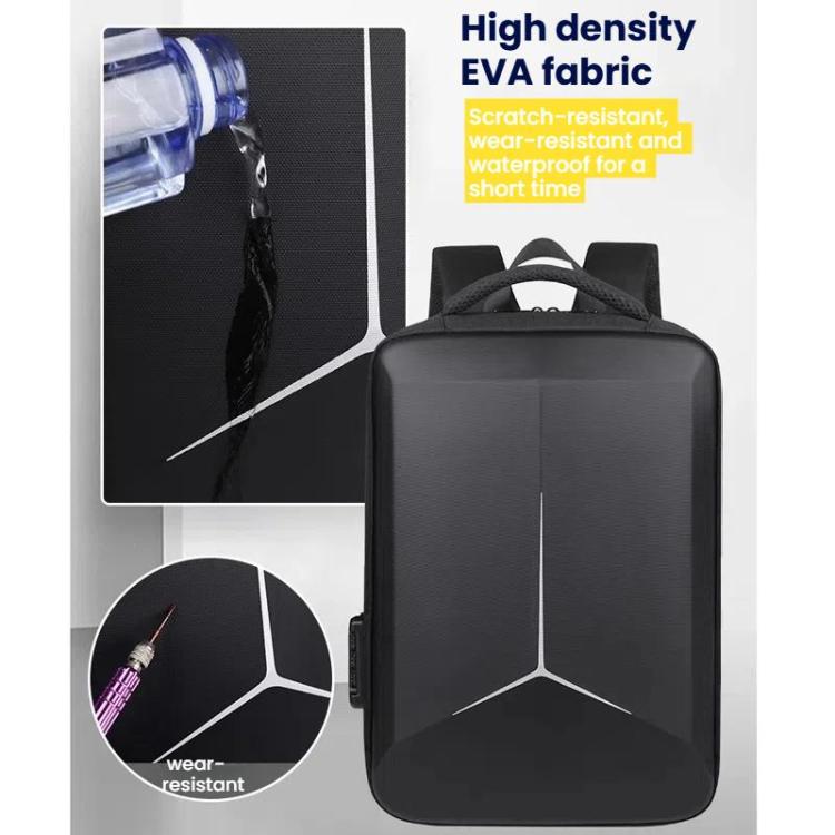 15.6-16.6 Inch Hard Shell Laptop Backpack with USB+Type-C Charging Ports Unisex Anti-Theft  Business Travel Bag Gray - Backpack by buy2fix | Online Shopping UK | buy2fix