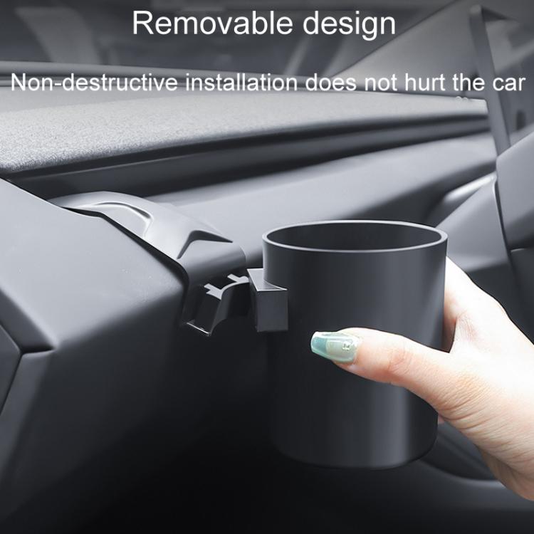 For Tesla Model 3 Car Dashboard Cup Holder Storage Mug Bracket Accessory(Black) - Car Drink Holders by buy2fix | Online Shopping UK | buy2fix