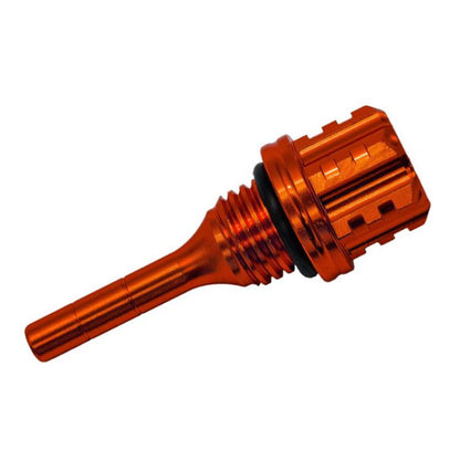 JYC-006 CNC Aluminum Alloy Hexagonal Plum Blossom Oil Dipstick Motorcycle Decoration(Red) - Replacement Parts by buy2fix | Online Shopping UK | buy2fix