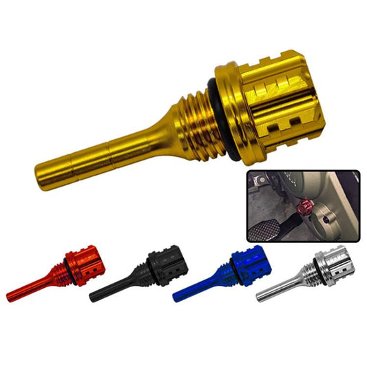 JYC-006 CNC Aluminum Alloy Hexagonal Plum Blossom Oil Dipstick Motorcycle Decoration(Yellow) - Replacement Parts by buy2fix | Online Shopping UK | buy2fix