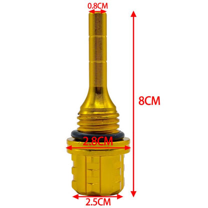 JYC-006 CNC Aluminum Alloy Hexagonal Plum Blossom Oil Dipstick Motorcycle Decoration(Yellow) - Replacement Parts by buy2fix | Online Shopping UK | buy2fix
