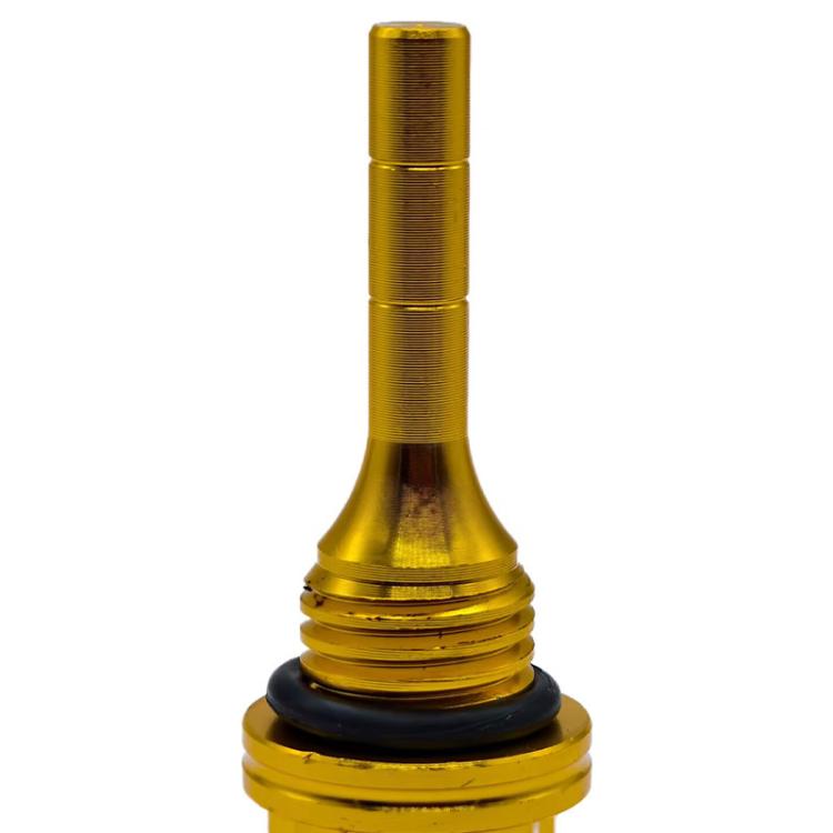 JYC-006 CNC Aluminum Alloy Hexagonal Plum Blossom Oil Dipstick Motorcycle Decoration(Yellow) - Replacement Parts by buy2fix | Online Shopping UK | buy2fix