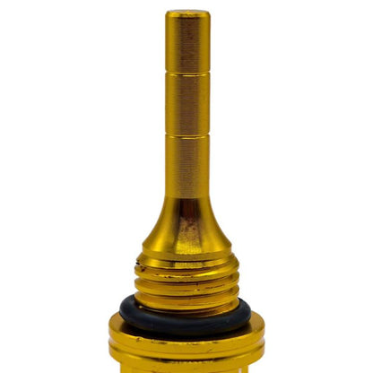 JYC-006 CNC Aluminum Alloy Hexagonal Plum Blossom Oil Dipstick Motorcycle Decoration(Yellow) - Replacement Parts by buy2fix | Online Shopping UK | buy2fix