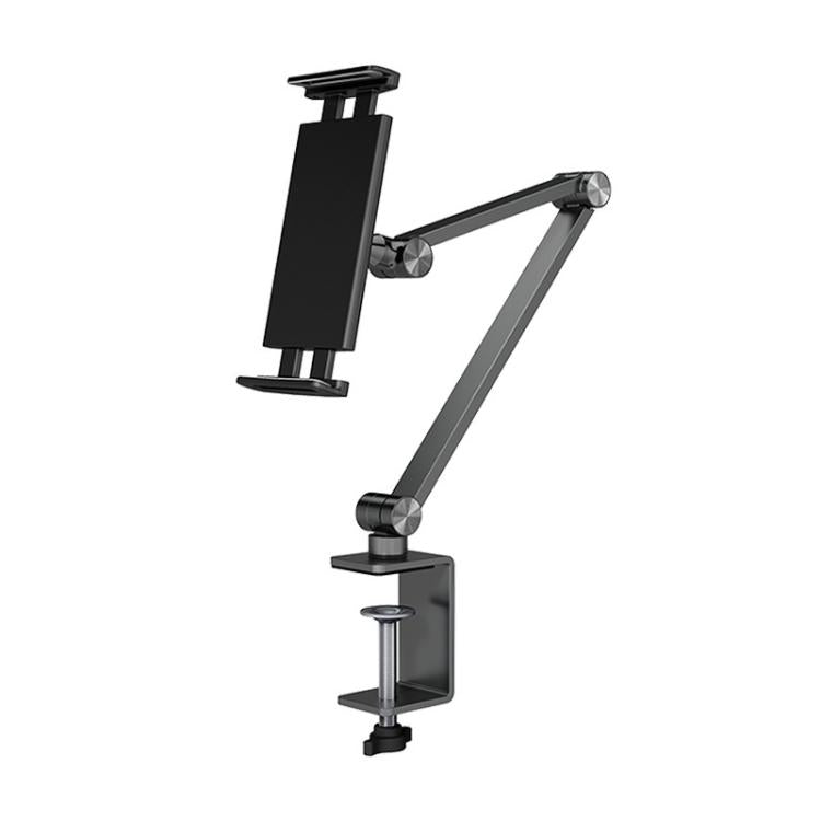 Cell Phone Holder Live Streaming Desktop Folding Phone / Tablet Universal Desk Clip Holder(Dark Gray) - Lazy Bracket by buy2fix | Online Shopping UK | buy2fix