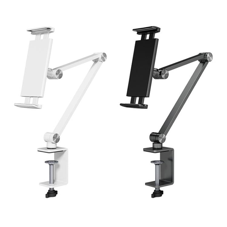 Cell Phone Holder Live Streaming Desktop Folding Phone / Tablet Universal Desk Clip Holder(White) - Lazy Bracket by buy2fix | Online Shopping UK | buy2fix