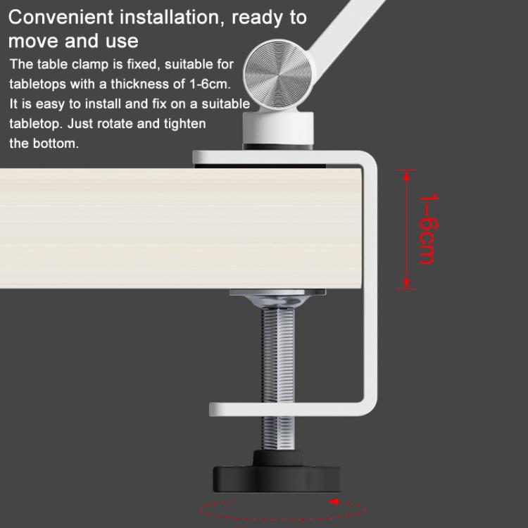 Cell Phone Holder Live Streaming Desktop Folding Phone / Tablet Universal Desk Clip Holder(White) - Lazy Bracket by buy2fix | Online Shopping UK | buy2fix