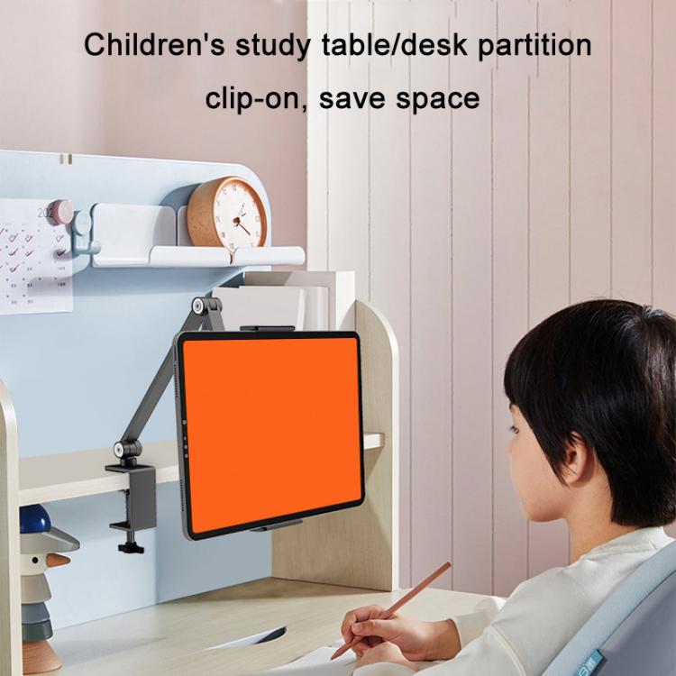 Cell Phone Holder Live Streaming Desktop Folding Phone / Tablet Universal Desk Clip Holder(Dark Gray) - Lazy Bracket by buy2fix | Online Shopping UK | buy2fix