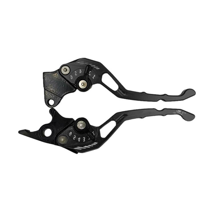 1pair TJSB-032 Aluminum Alloy Left Drum Right Disc Handle Brake Clutch Horn Handlebar Lever(Black) - Motorbike Brakes by buy2fix | Online Shopping UK | buy2fix