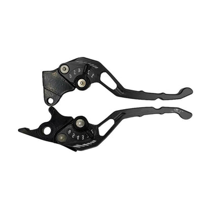 1pair TJSB-032 Aluminum Alloy Left Drum Right Disc Handle Brake Clutch Horn Handlebar Lever(Black) - Motorbike Brakes by buy2fix | Online Shopping UK | buy2fix