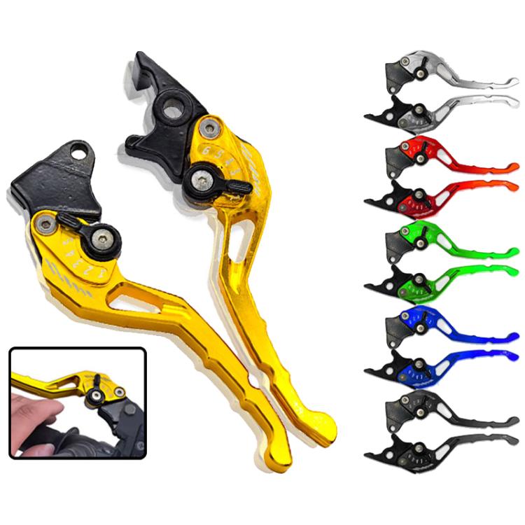 1pair TJSB-032 Aluminum Alloy Left Drum Right Disc Handle Brake Clutch Horn Handlebar Lever(Black) - Motorbike Brakes by buy2fix | Online Shopping UK | buy2fix