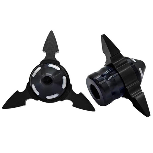 1pair QCB-034 Aluminum Alloy Dart Front Fork Cup Wheel Anti-fall Wear-resistant Decorative Cup(Black) - Protective Gear by buy2fix | Online Shopping UK | buy2fix