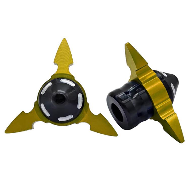 1pair QCB-034 Aluminum Alloy Dart Front Fork Cup Wheel Anti-fall Wear-resistant Decorative Cup(Gold) - Protective Gear by buy2fix | Online Shopping UK | buy2fix