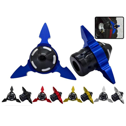 1pair QCB-034 Aluminum Alloy Dart Front Fork Cup Wheel Anti-fall Wear-resistant Decorative Cup(Black) - Protective Gear by buy2fix | Online Shopping UK | buy2fix