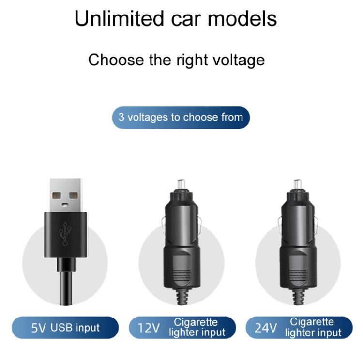 F4505 Car Triple-Head Rotatable Fan Auto 3-Way Folding Fan, Style: Cigarette Lighter Port 12V - Heating & Fans by buy2fix | Online Shopping UK | buy2fix