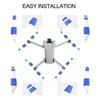 For DJI Mini 3 Drone 8pcs /Set 6030F Propeller Blades Low Noise Wings With Screwdrivers, Color: Blue - DIY Propeller by buy2fix | Online Shopping UK | buy2fix