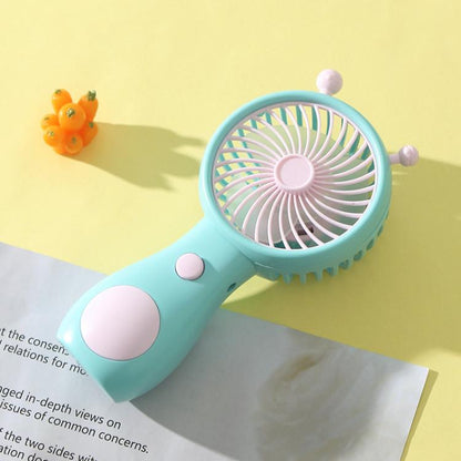 Cute Small Snail Handheld USB Rechargeable Fan Portable Mini Compact Pocket Fan(Blue) - Electric Fans by buy2fix | Online Shopping UK | buy2fix