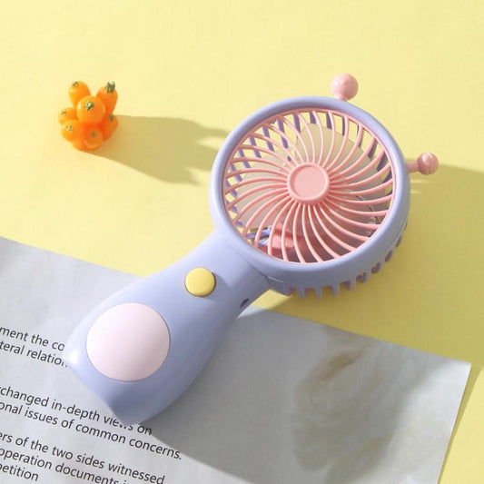 Cute Small Snail Handheld USB Rechargeable Fan Portable Mini Compact Pocket Fan(Purple) - Electric Fans by buy2fix | Online Shopping UK | buy2fix
