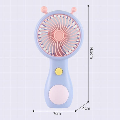 Cute Small Snail Handheld USB Rechargeable Fan Portable Mini Compact Pocket Fan(Blue) - Electric Fans by buy2fix | Online Shopping UK | buy2fix