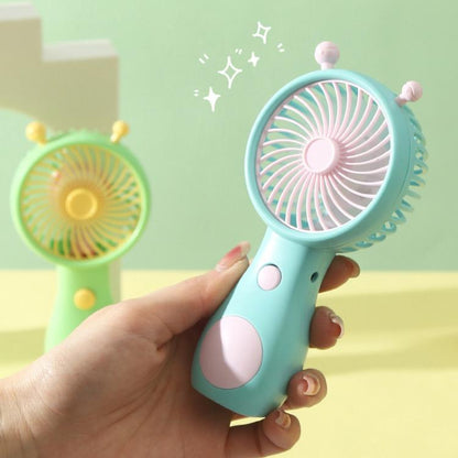 Cute Small Snail Handheld USB Rechargeable Fan Portable Mini Compact Pocket Fan(Green) - Electric Fans by buy2fix | Online Shopping UK | buy2fix
