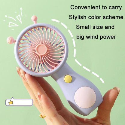 Cute Small Snail Handheld USB Rechargeable Fan Portable Mini Compact Pocket Fan(Blue) - Electric Fans by buy2fix | Online Shopping UK | buy2fix