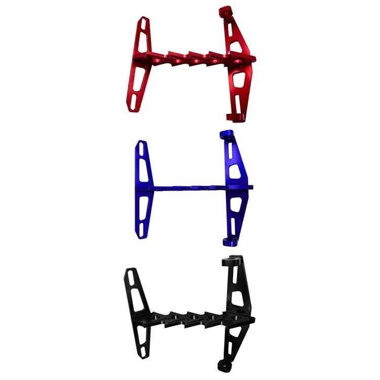 Cpj-006 Universal Aluminum Alloy Fishbone License Plate Frame License Plate Drag(Black) - Holder by buy2fix | Online Shopping UK | buy2fix