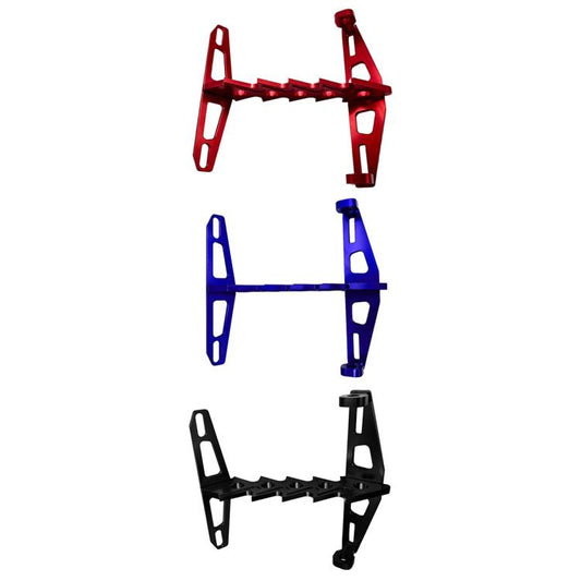 Cpj-006 Universal Aluminum Alloy Fishbone License Plate Frame License Plate Drag(Black) - Holder by buy2fix | Online Shopping UK | buy2fix