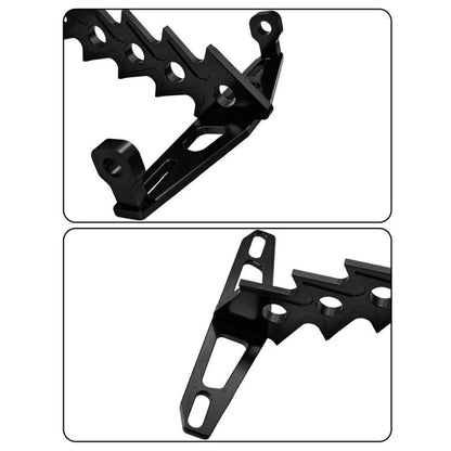 Cpj-006 Universal Aluminum Alloy Fishbone License Plate Frame License Plate Drag(Black) - Holder by buy2fix | Online Shopping UK | buy2fix