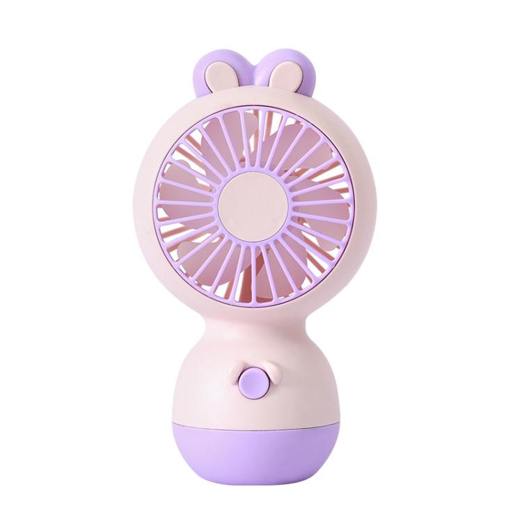 Cute Cartoon Rabbit Desktop Fan Children Summer Cool Gifts Handheld Rechargeable Fan(Pink) - Electric Fans by buy2fix | Online Shopping UK | buy2fix