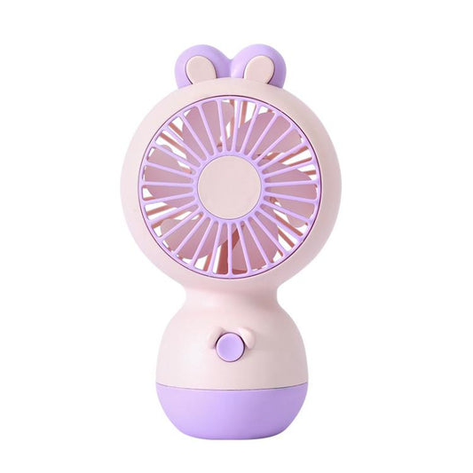 Cute Cartoon Rabbit Desktop Fan Children Summer Cool Gifts Handheld Rechargeable Fan(Pink) - Electric Fans by buy2fix | Online Shopping UK | buy2fix
