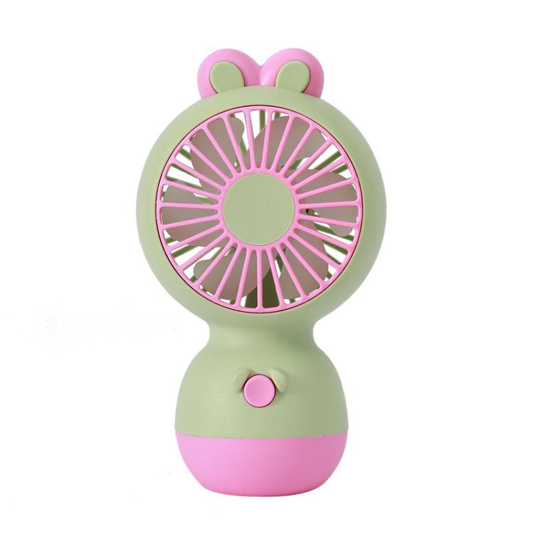 Cute Cartoon Rabbit Desktop Fan Children Summer Cool Gifts Handheld Rechargeable Fan(Green) - Electric Fans by buy2fix | Online Shopping UK | buy2fix