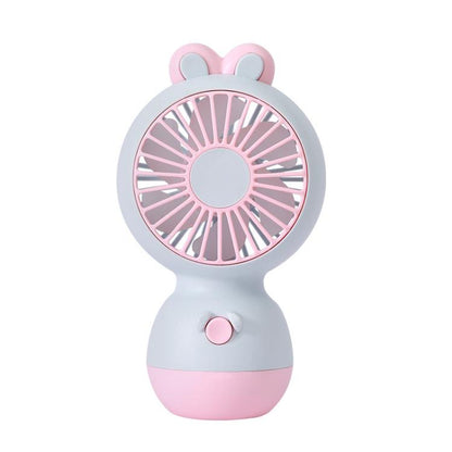 Cute Cartoon Rabbit Desktop Fan Children Summer Cool Gifts Handheld Rechargeable Fan(Light Blue) - Electric Fans by buy2fix | Online Shopping UK | buy2fix