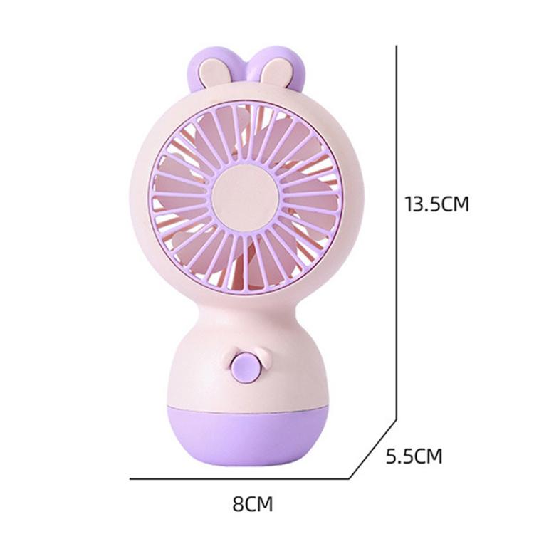 Cute Cartoon Rabbit Desktop Fan Children Summer Cool Gifts Handheld Rechargeable Fan(Green) - Electric Fans by buy2fix | Online Shopping UK | buy2fix
