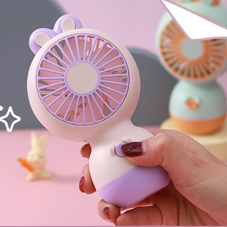 Cute Cartoon Rabbit Desktop Fan Children Summer Cool Gifts Handheld Rechargeable Fan(Green) - Electric Fans by buy2fix | Online Shopping UK | buy2fix