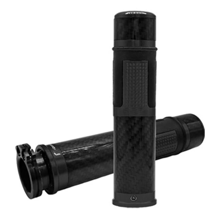 1pair Universal Motorcycle Carbon Fiber Grip Cover Throttle Turn Decorative Cover(Black) - Grips by buy2fix | Online Shopping UK | buy2fix