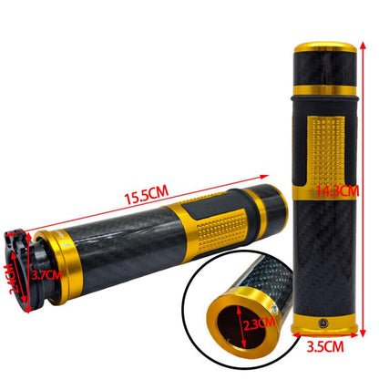 1pair Universal Motorcycle Carbon Fiber Grip Cover Throttle Turn Decorative Cover(Red) - Grips by buy2fix | Online Shopping UK | buy2fix