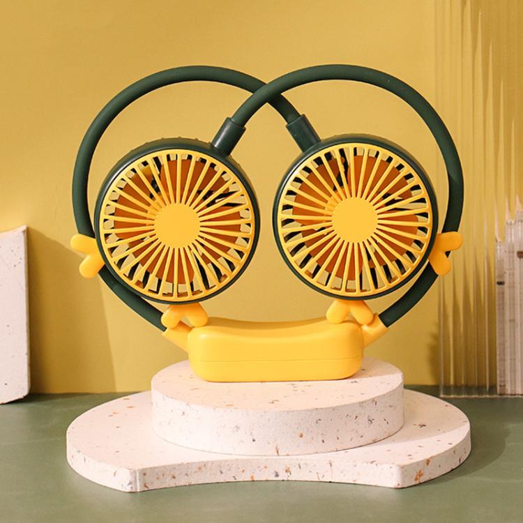 Outdoor Folding Mini Neck Fan Portable USB Rechargeable Summer Gift Fan, Color: Deer Green - Electric Fans by buy2fix | Online Shopping UK | buy2fix
