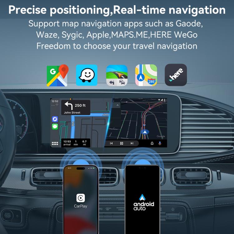 Car Wired Dual-port CarPlay/Android 2 in 1 Converts To Wireless Box - Bluetooth Adapters by buy2fix | Online Shopping UK | buy2fix
