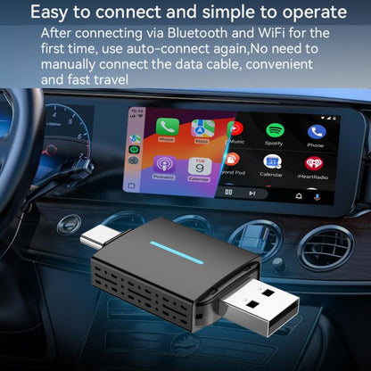 Car Wired Dual-port CarPlay/Android 2 in 1 Converts To Wireless Box - Bluetooth Adapters by buy2fix | Online Shopping UK | buy2fix