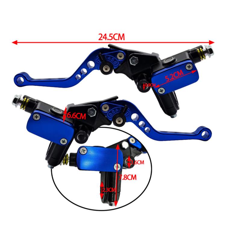 1pair Universal Aluminum Alloy Left and Right Hydraulic Clutch Motorcycle Brake Pump(Silver) - Motorbike Brakes by buy2fix | Online Shopping UK | buy2fix