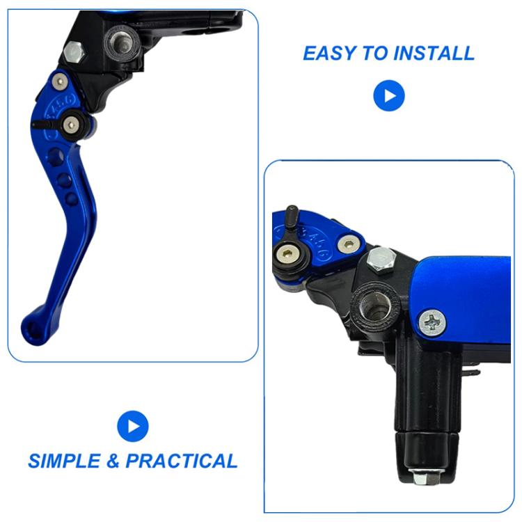 1pair Universal Aluminum Alloy Left and Right Hydraulic Clutch Motorcycle Brake Pump(Titanium) - Motorbike Brakes by buy2fix | Online Shopping UK | buy2fix