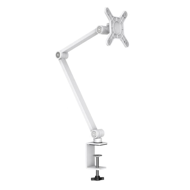 Rotating Aluminum Portable Monitor Stand Tablet Universal Folding Lifting Desktop Holder(Table Clamp White) - Lazy Bracket by buy2fix | Online Shopping UK | buy2fix