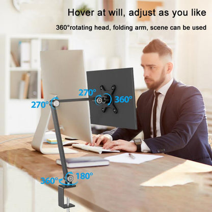 Rotating Aluminum Portable Monitor Stand Tablet Universal Folding Lifting Desktop Holder(Wall Mount Space Gray) - Shower & Wall Mounts by buy2fix | Online Shopping UK | buy2fix