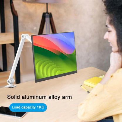 Rotating Aluminum Portable Monitor Stand Tablet Universal Folding Lifting Desktop Holder(Table Clamp Space Gray) - Lazy Bracket by buy2fix | Online Shopping UK | buy2fix