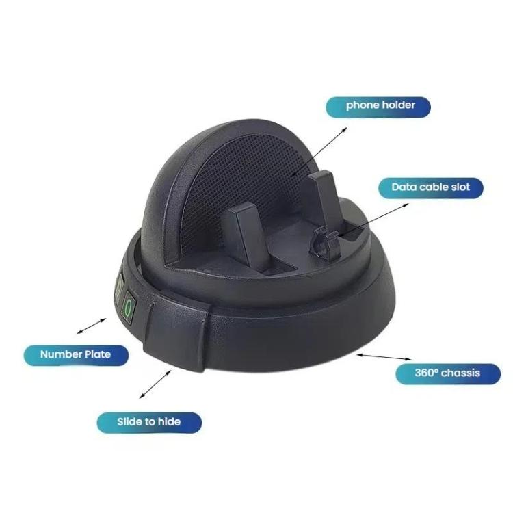 Car Phone Holder Dashboard Mount with Glow-in-the-Dark Parking Number Plate - Universal Car Holders by buy2fix | Online Shopping UK | buy2fix