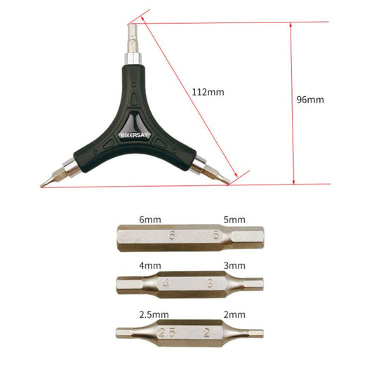 BIKERSAY Bicycle Multi-Function Triangular Hexagonal Y-Type Wrench(BT060) - Maintenance tools by BIKERSAY | Online Shopping UK | buy2fix