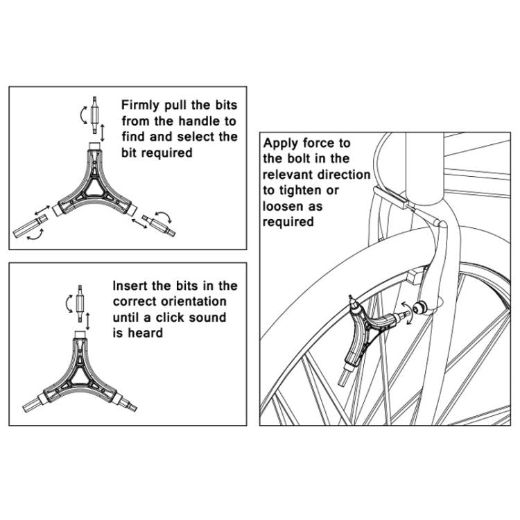 BIKERSAY Bicycle Multi-Function Triangular Hexagonal Y-Type Wrench(BT060) - Maintenance tools by BIKERSAY | Online Shopping UK | buy2fix