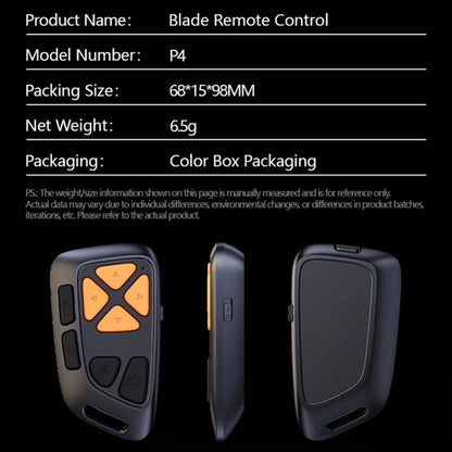 Smartphone Wireless Bluetooth Remote Control Camera Shutter E-Book Page Turner, TikTok Shorts Likes(Black) - Phone Remote Control by buy2fix | Online Shopping UK | buy2fix