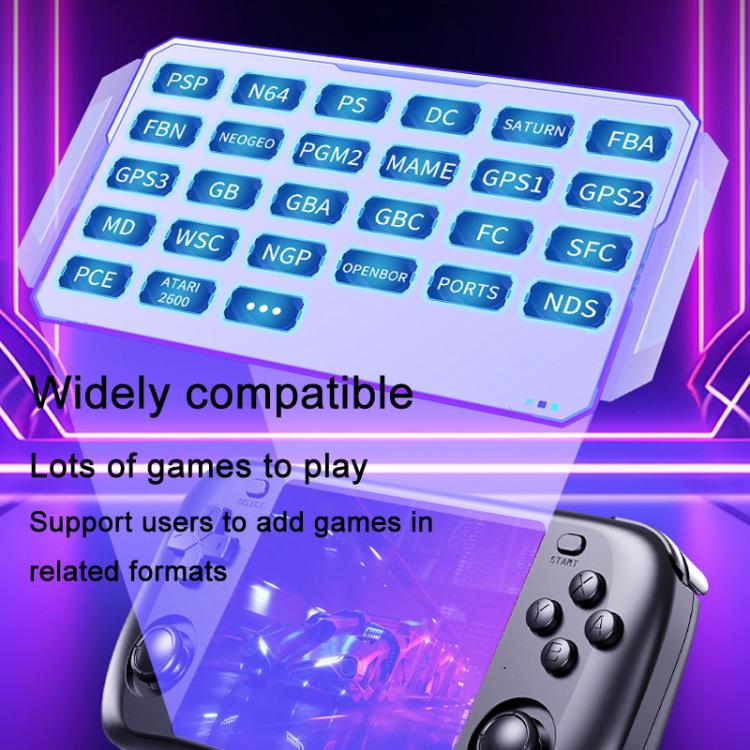 H36S 3.5 Inch IPS HD Screen Retro PSP Game Console Linux System GBA Handheld Video Game Console, Memory: 64G(Purple) - Pocket Console by buy2fix | Online Shopping UK | buy2fix