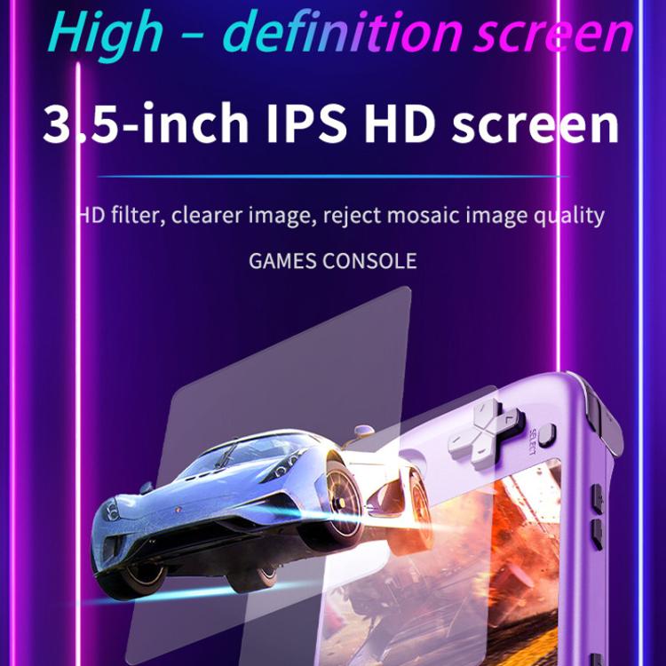 H36S 3.5 Inch IPS HD Screen Retro PSP Game Console Linux System GBA Handheld Video Game Console, Memory: 64G(Purple) - Pocket Console by buy2fix | Online Shopping UK | buy2fix