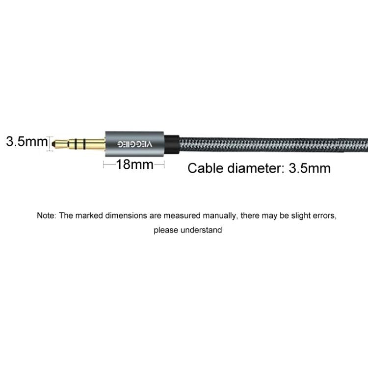 VegGieg Aux Car Audio Cable 3.5mm Male To Male Connection Cable For Phone Computer Stereo Amplifier Earphone, Length: 3m(Braided) - Microphone Audio Cable & Connector by VegGieg | Online Shopping UK | buy2fix